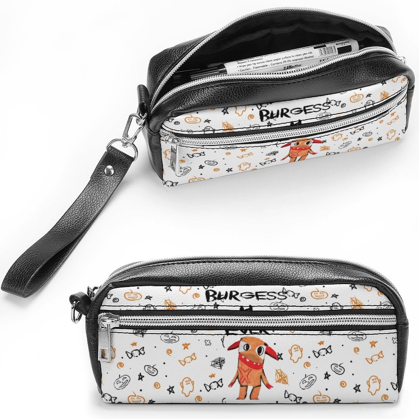 Valentine's Monsters: Burgess 4 Ever Versatile Cosmetic Bag & Pencil Case Pouch in Halloween