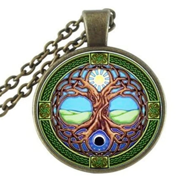 Tree of Life Glass Pendant