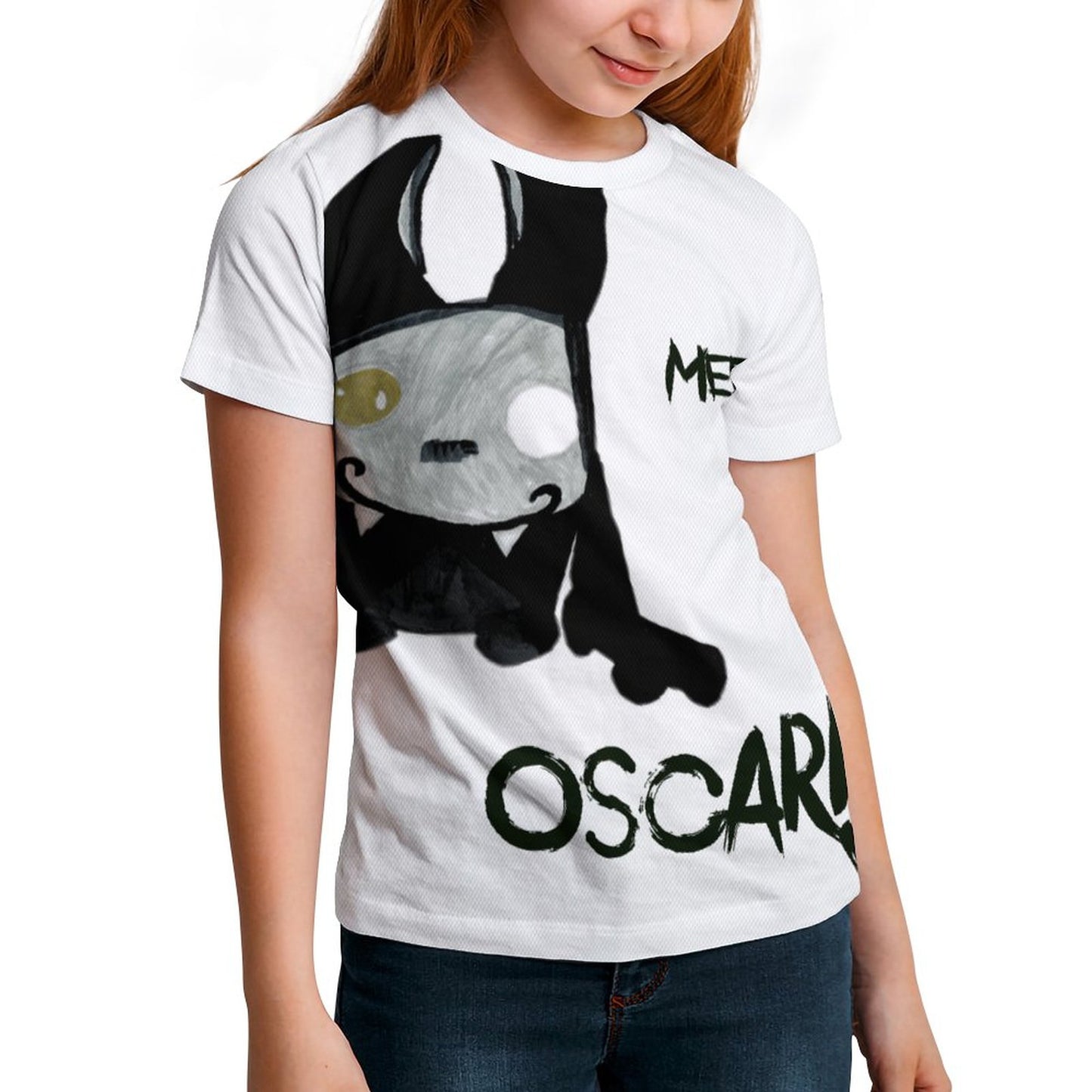 Valentine's Monsters: Meet Oscar! Children's T-Shirt in Void