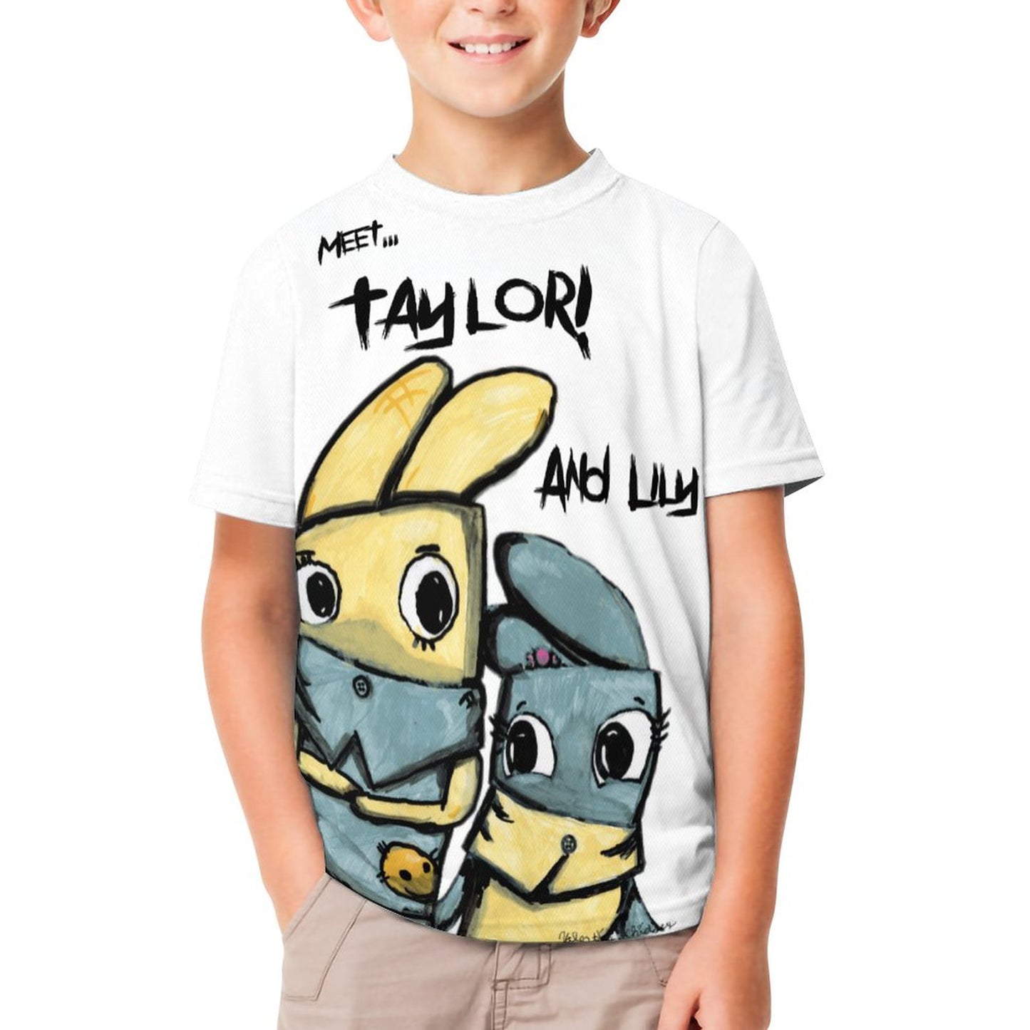 Valentine's Monsters Taylor and Lily Children's T-Shirt in Void
