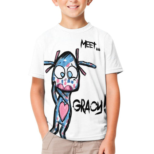 Valentine's Monsters: Say Goodnight Gracy Children's T-Shirt in Void