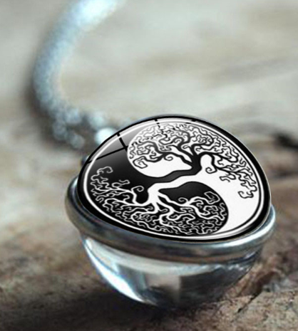 Tree of Life Glass Pendant