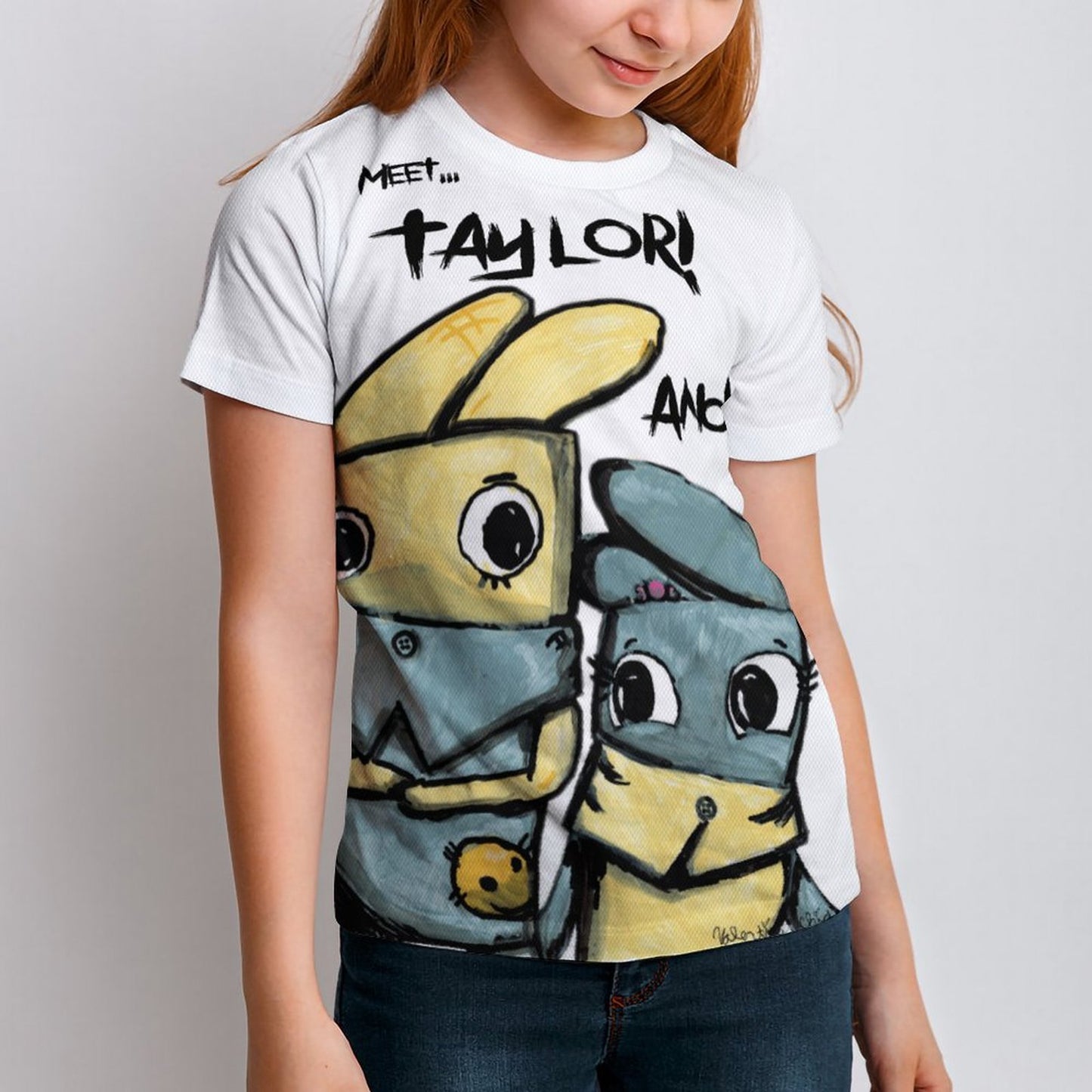 Valentine's Monsters Taylor and Lily Children's T-Shirt in Void