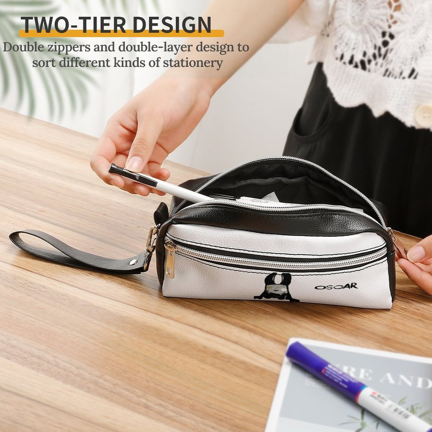Valentine's Monsters: Oscar Versatile Cosmetic Bag & Pencil Case Pouch in Void