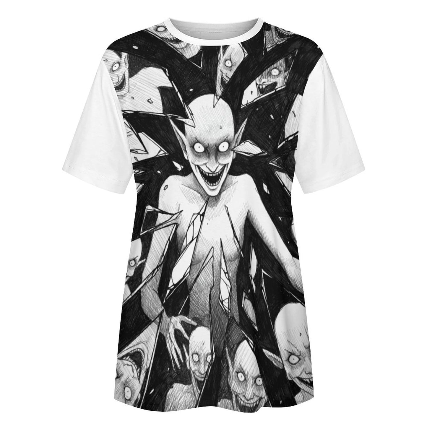 The Goblin Grins Collection: Breaking Through T-Shirt for Women White Trim