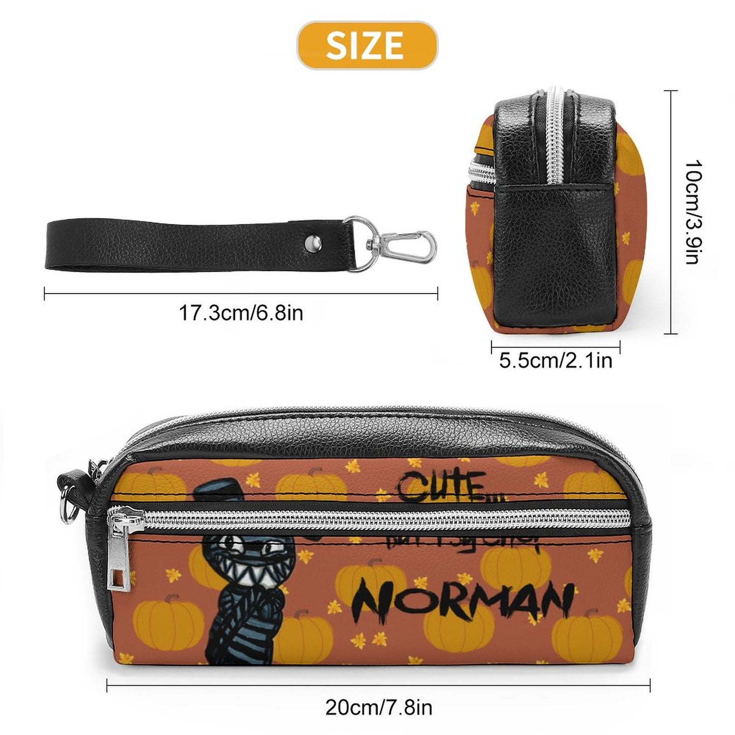 Valentine's Monsters: Cute... but psycho, Norman Versatile Cosmetic Bag & Pencil Case Pouch in Halloween is coming!