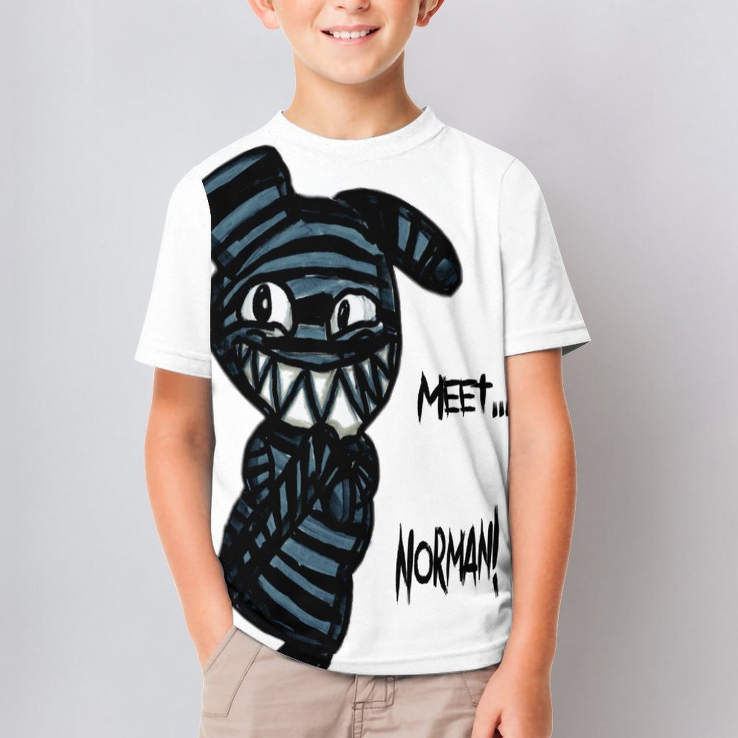 Valentine's Monsters: Cute... but psycho, Norman  Children's T-Shirt in Void