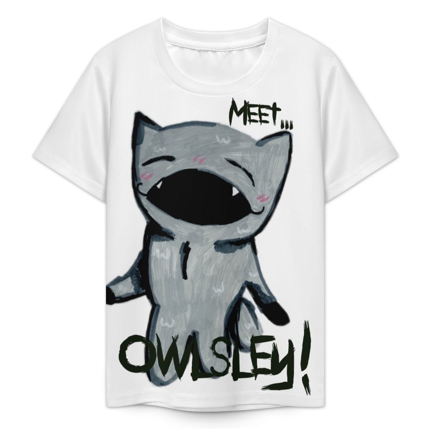 Valentine's Monsters: Meet Owlsley! Children's T-Shirt in Void