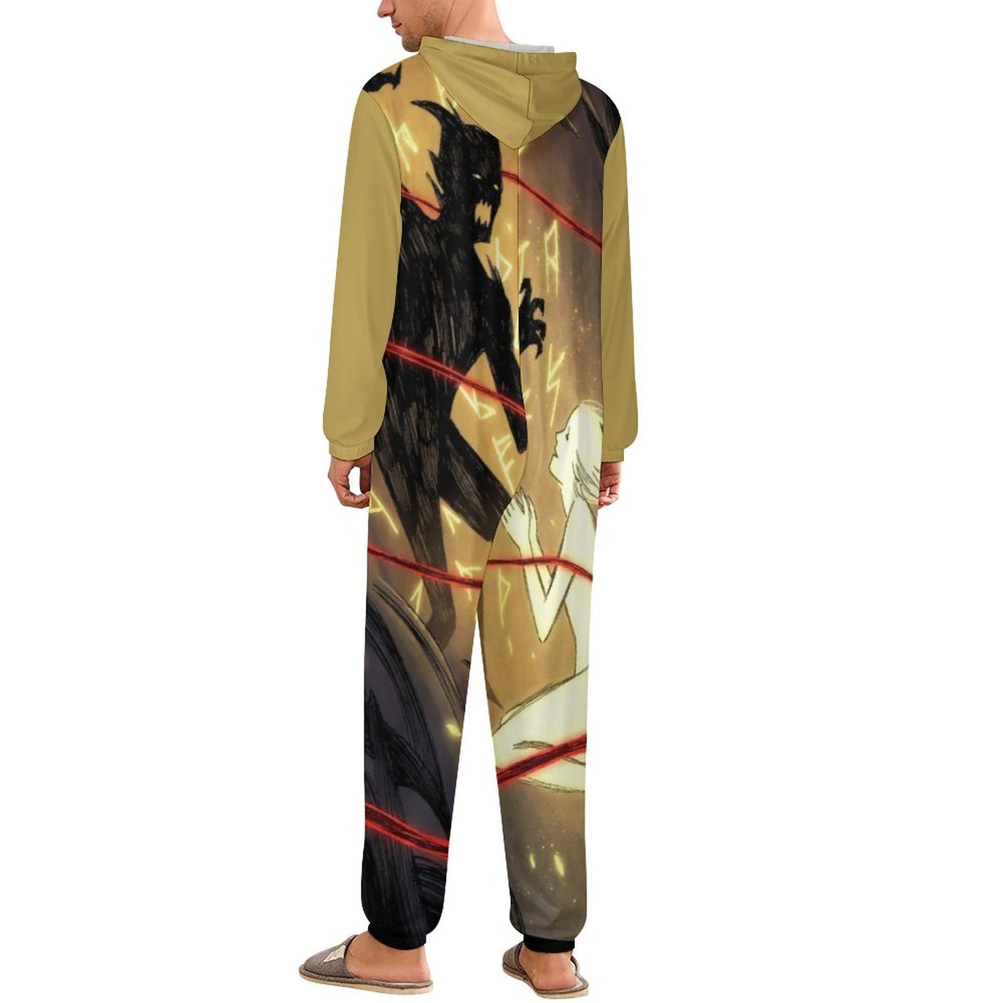 Rumpelstiltskin Collection:  Demons Who Flee Women Zip up Jumpsuit Pajama
