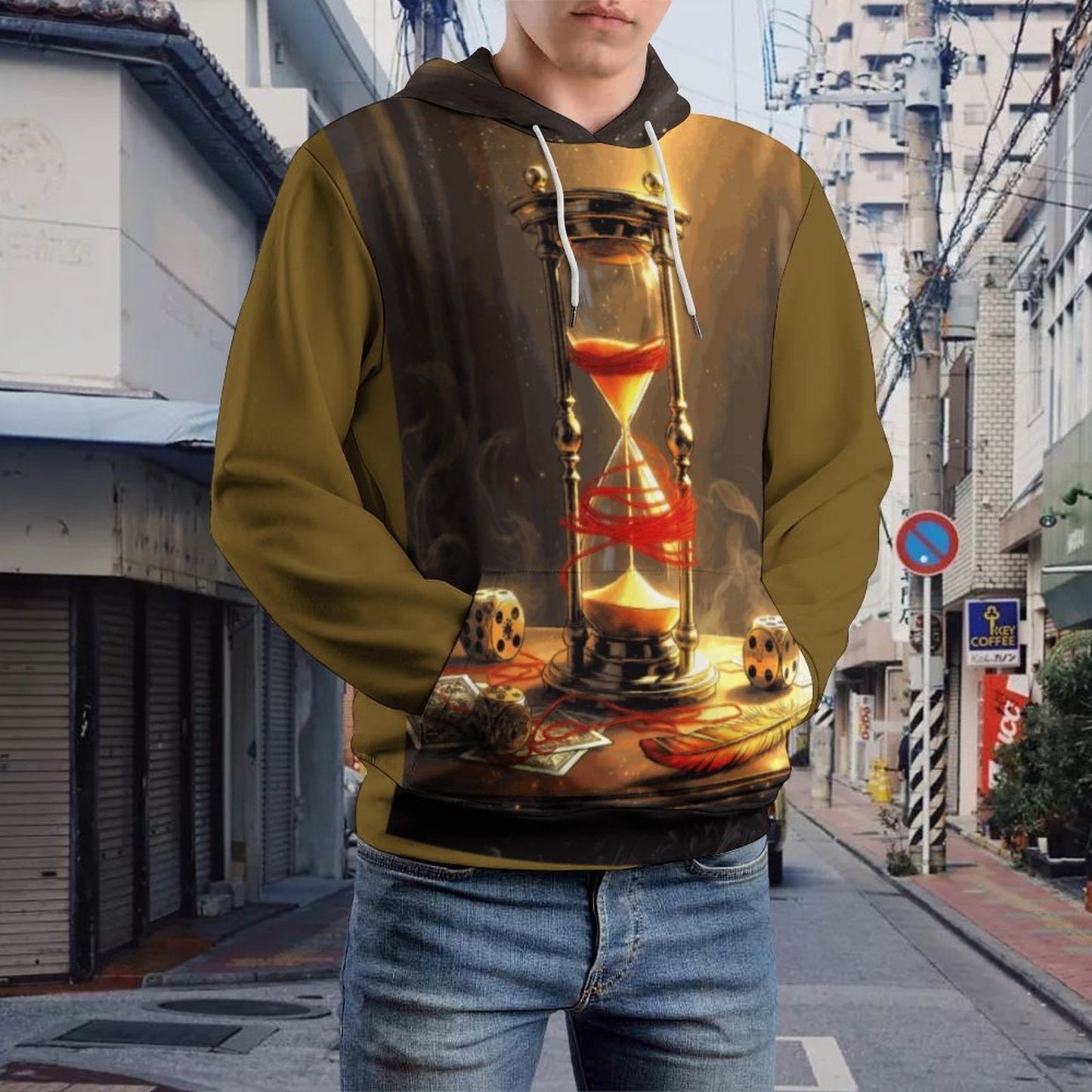 Rumpelstiltskin Collection: The Game is Named Men's Cool Hoodie with Double-layer Cap (All-Over Printing)