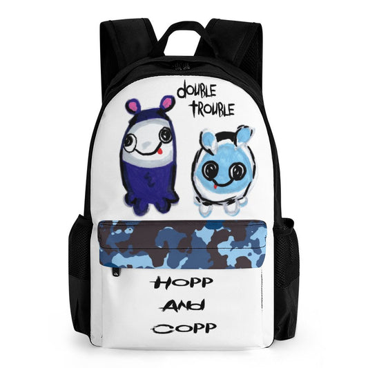 Valentine's Monsters: Double Trouble Hopp and Copp Backpack in Void + Camo