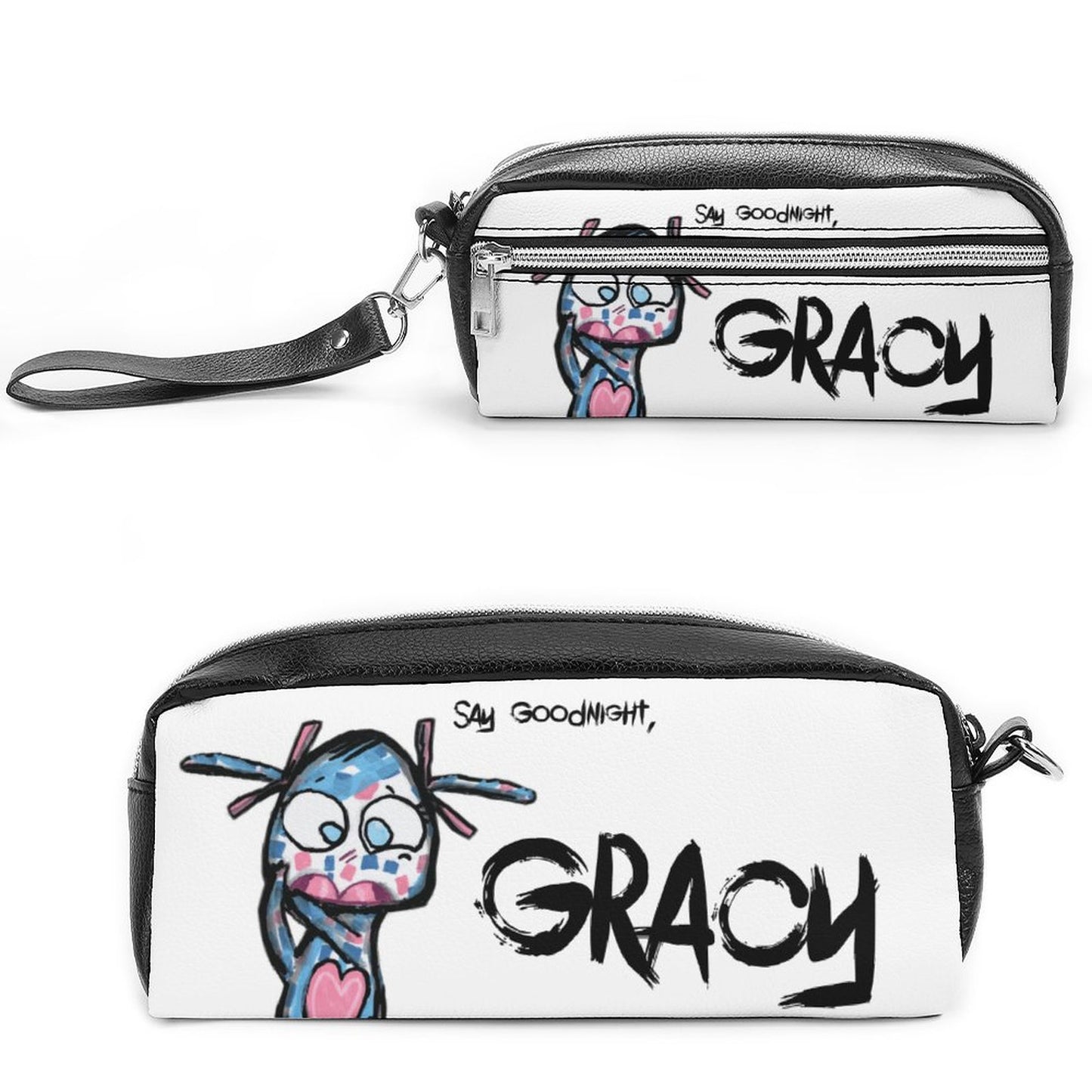 Valentine's Monsters: Say Goodnight Gracy Versatile Cosmetic Bag & Pencil Case Pouch in Void