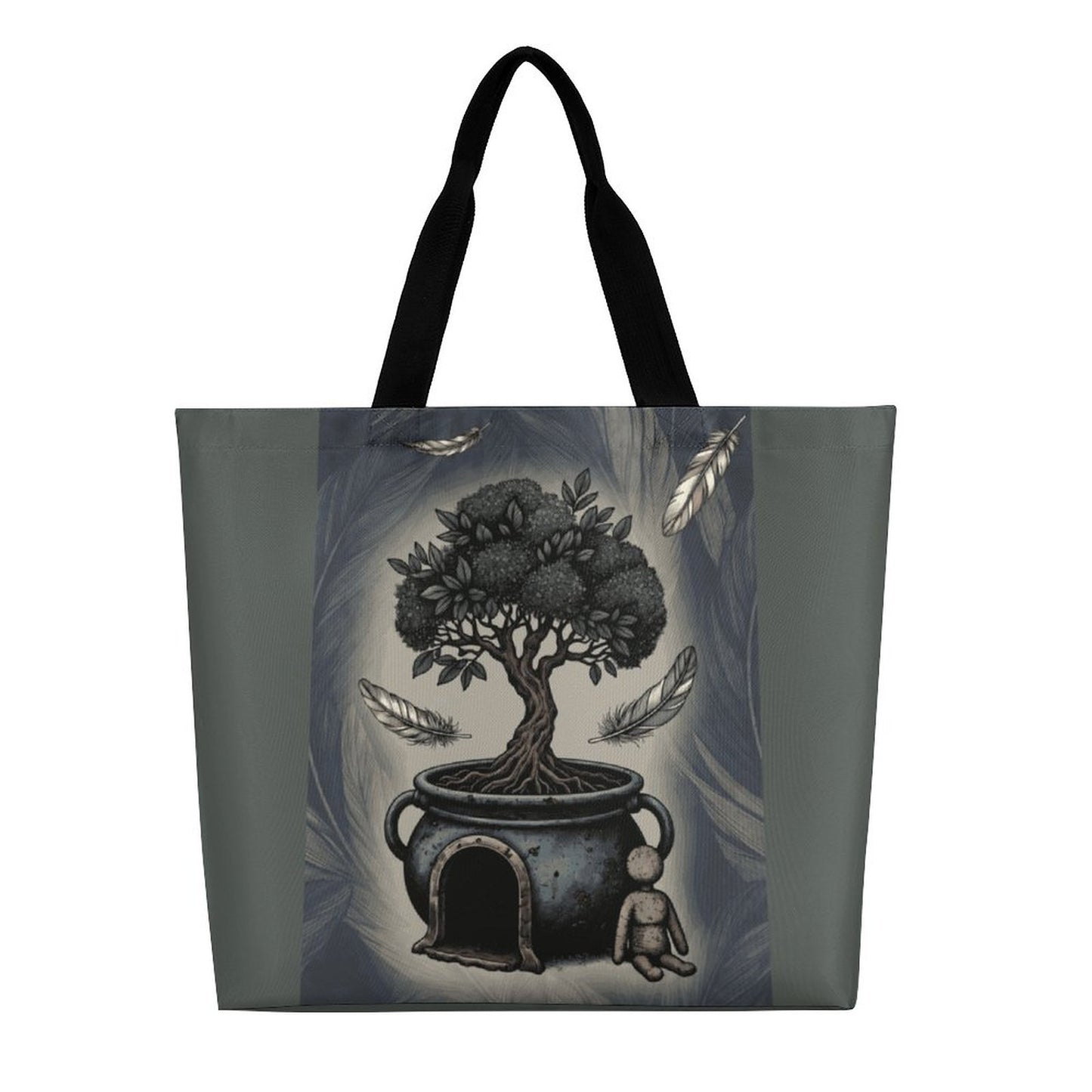 Cauldron Tree Large One Shoulder Shopping Bag