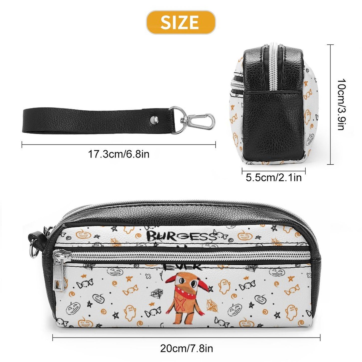 Valentine's Monsters: Burgess 4 Ever Versatile Cosmetic Bag & Pencil Case Pouch in Halloween