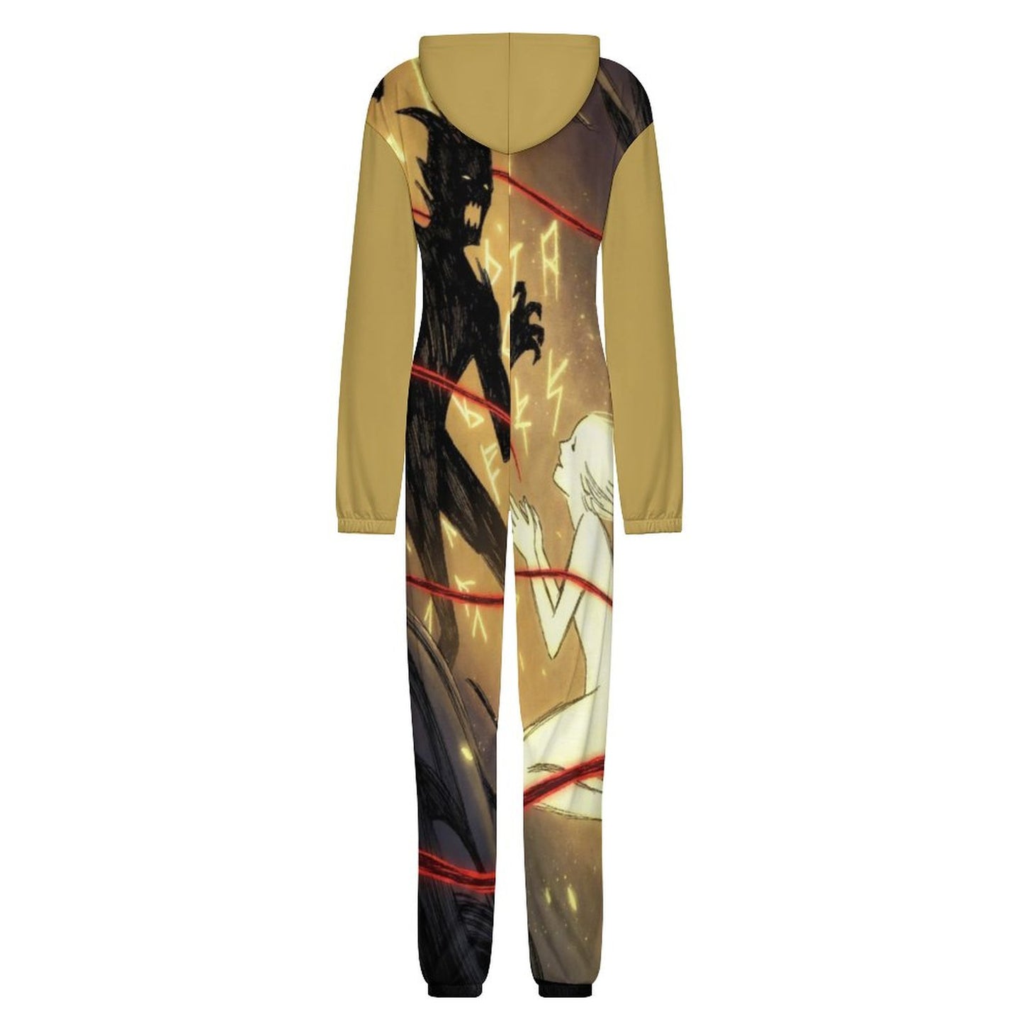 Rumpelstiltskin Collection:  Demons Who Flee Women Zip up Jumpsuit Pajama