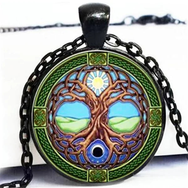Tree of Life Glass Pendant