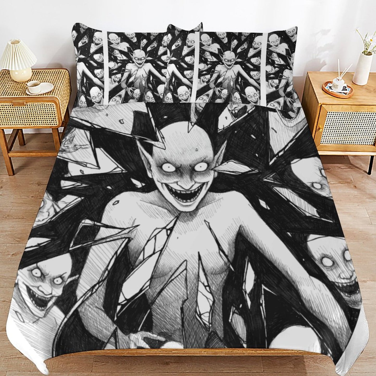 The Goblin Grins Collection: Breaking Through 3-Piece Bedding Set-102"x90"/ 259x229cm (Dual-sided Printing)