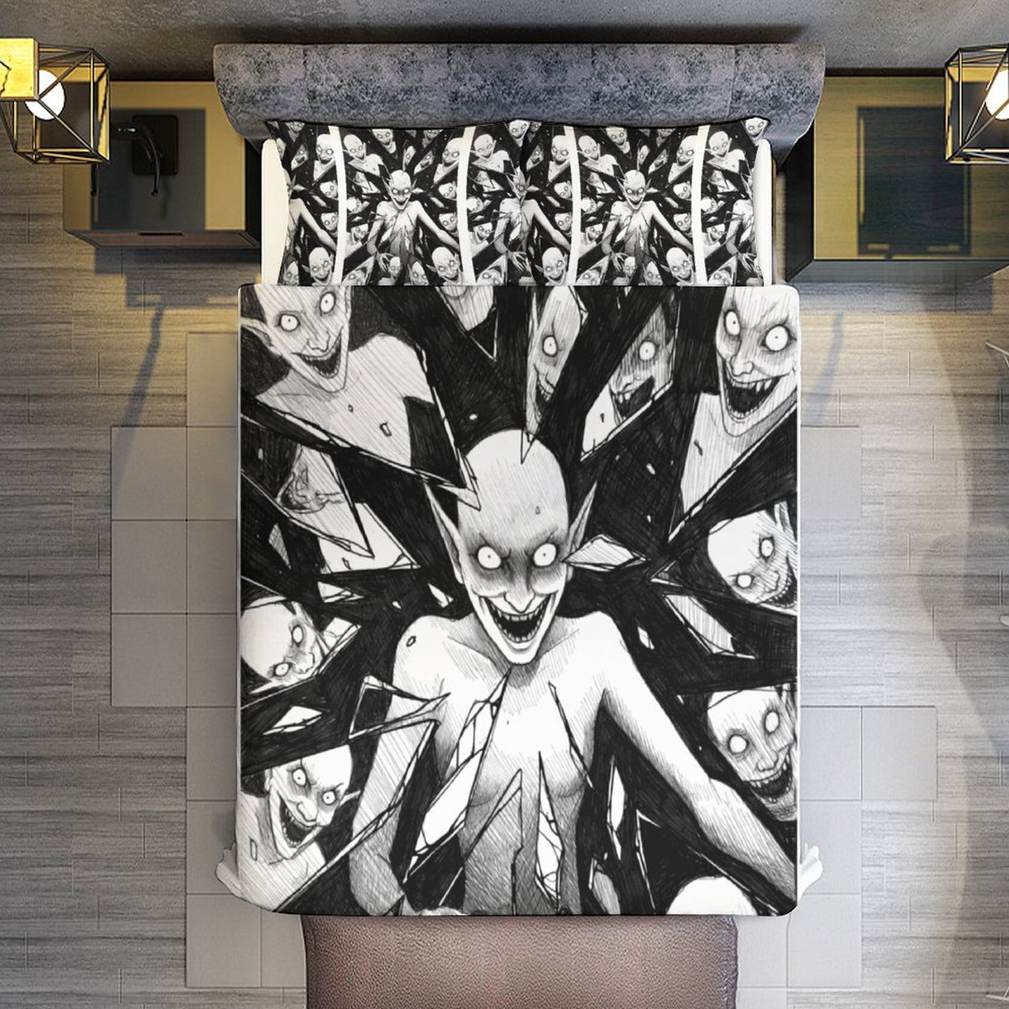 The Goblin Grins Collection: Breaking Through 3-Piece Bedding Set-102"x90"/ 259x229cm (Dual-sided Printing)