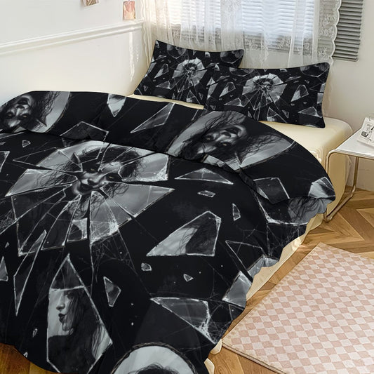 The Goblin Grins Collection: There's a Goblin In My Mirror 3-Piece Bedding Set-102"x90"/ 259x229cm (Dual-sided Printing)
