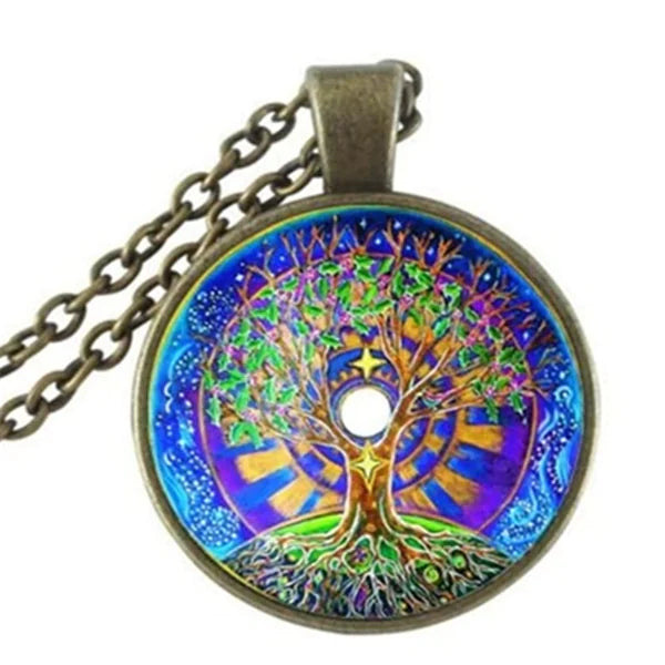 Tree of Life Glass Pendant