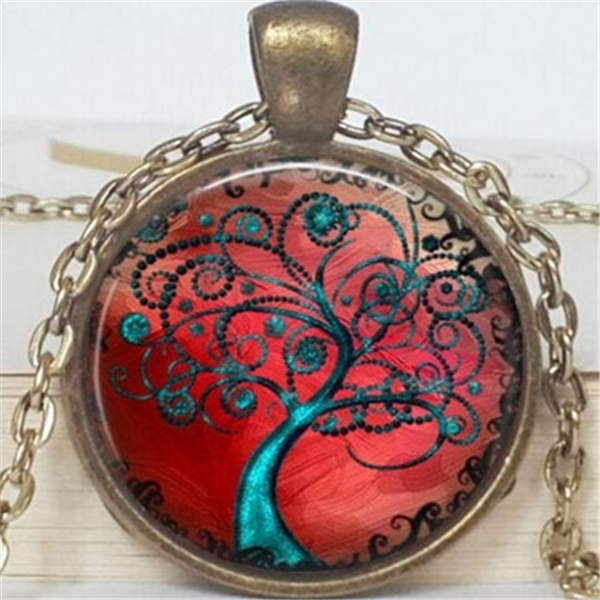 Tree of Life Glass Pendant