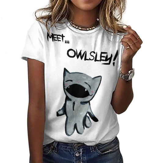 Valentine's Monsters: Meet Owlsley! Women's T-Shirt in Void