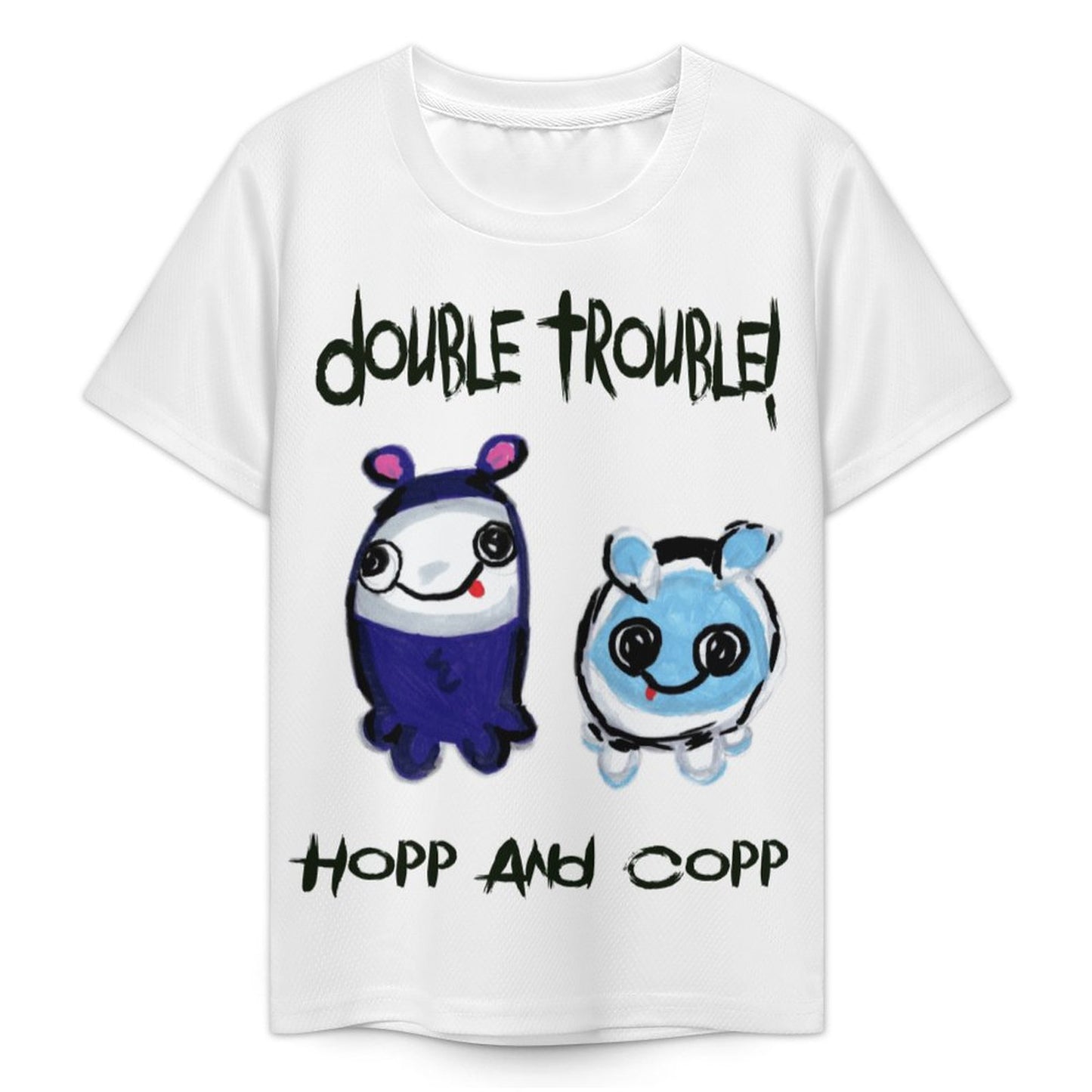 Valentine's Monsters: Double Trouble Hopp and Copp Children's T-Shirt in Void