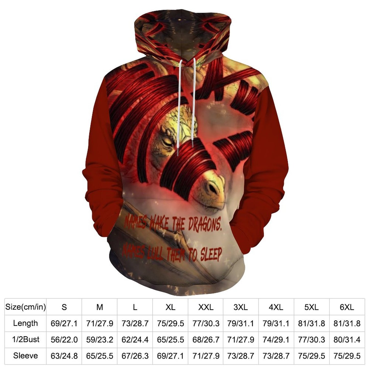 Rumpelstiltskin Collection: Names wake the Dragons Men's Cool Hoodie with Double-layer Cap