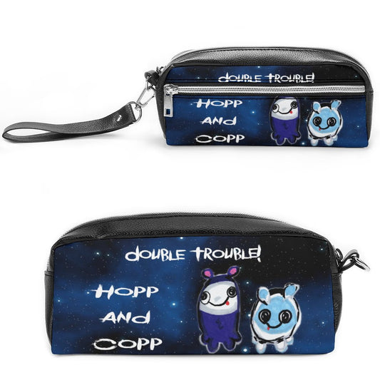 Valentine's Monsters: Double Trouble Hopp and Copp Versatile Cosmetic Bag & Pencil Case Pouch in Stargazing
