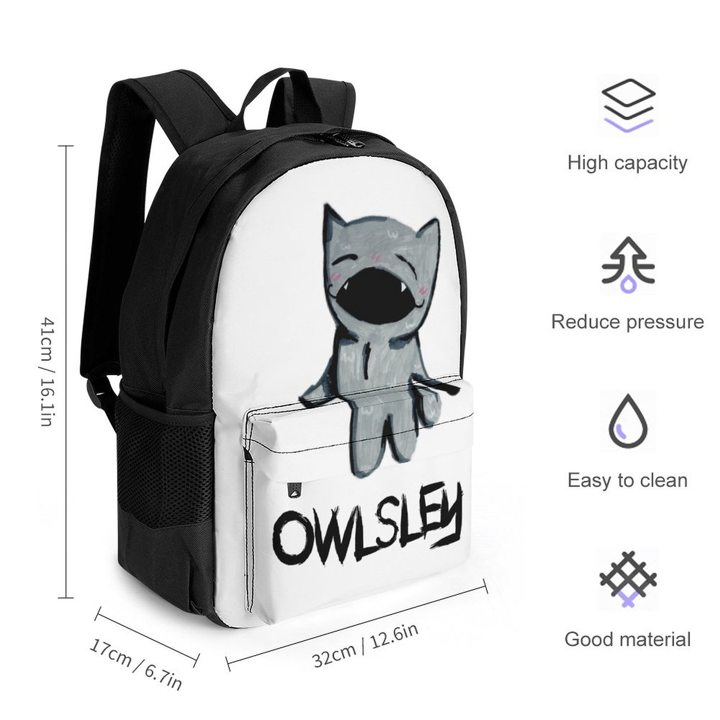 Valentine's Monsters: Owlsley Backpack in Void