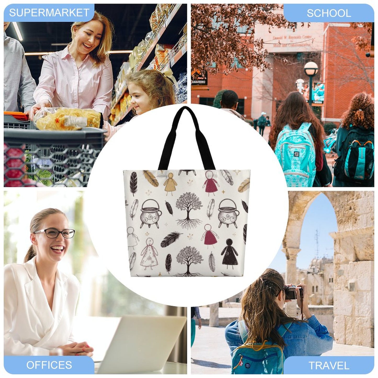 Little Threshold Large One Shoulder Shopping Bag