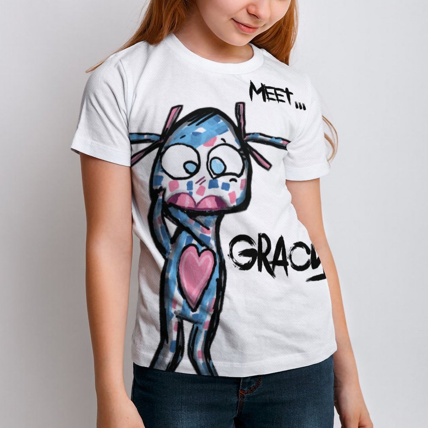 Valentine's Monsters: Say Goodnight Gracy Children's T-Shirt in Void