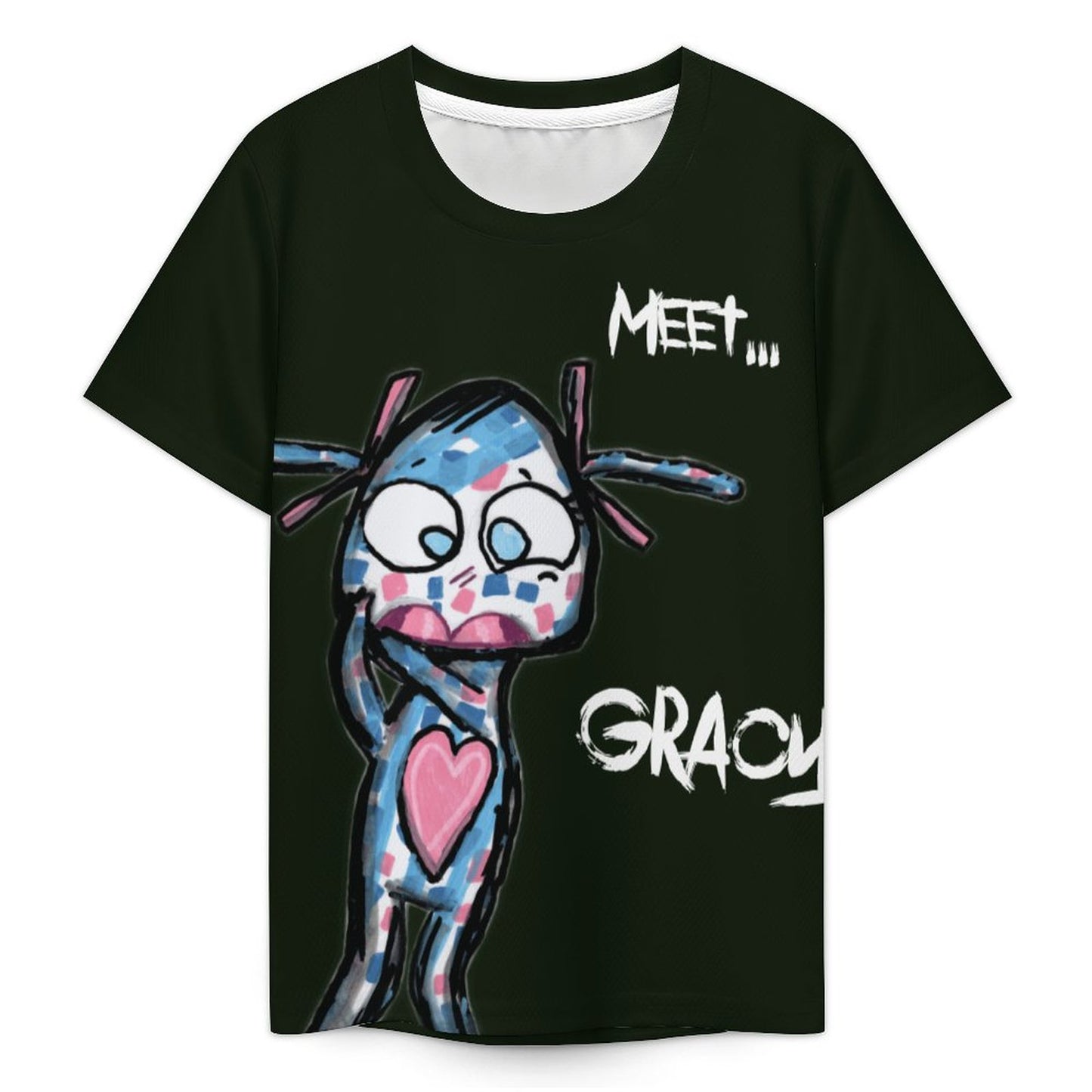 Valentine's Monsters: Say Goodnight Gracy Children's T-Shirt in Void