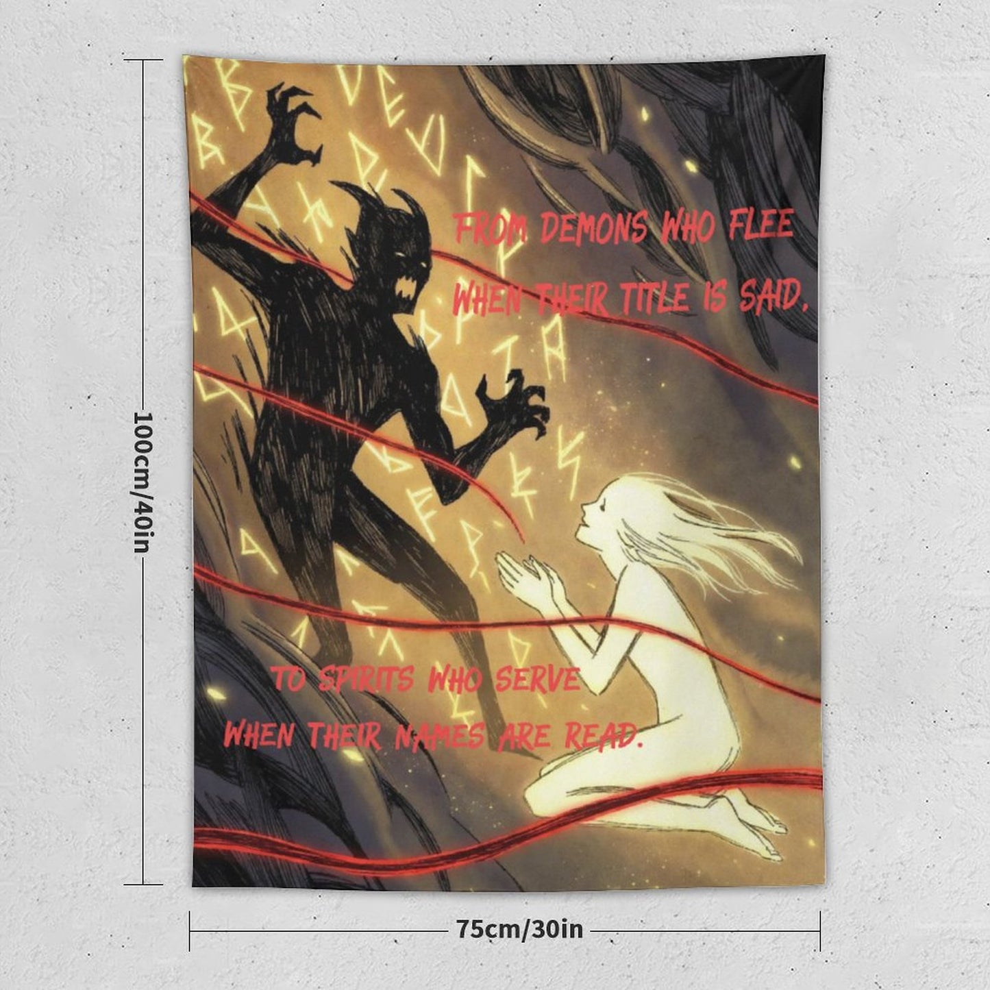 Rumpelstiltskin Collection:  Demons Who Flee Vertical Tapestry