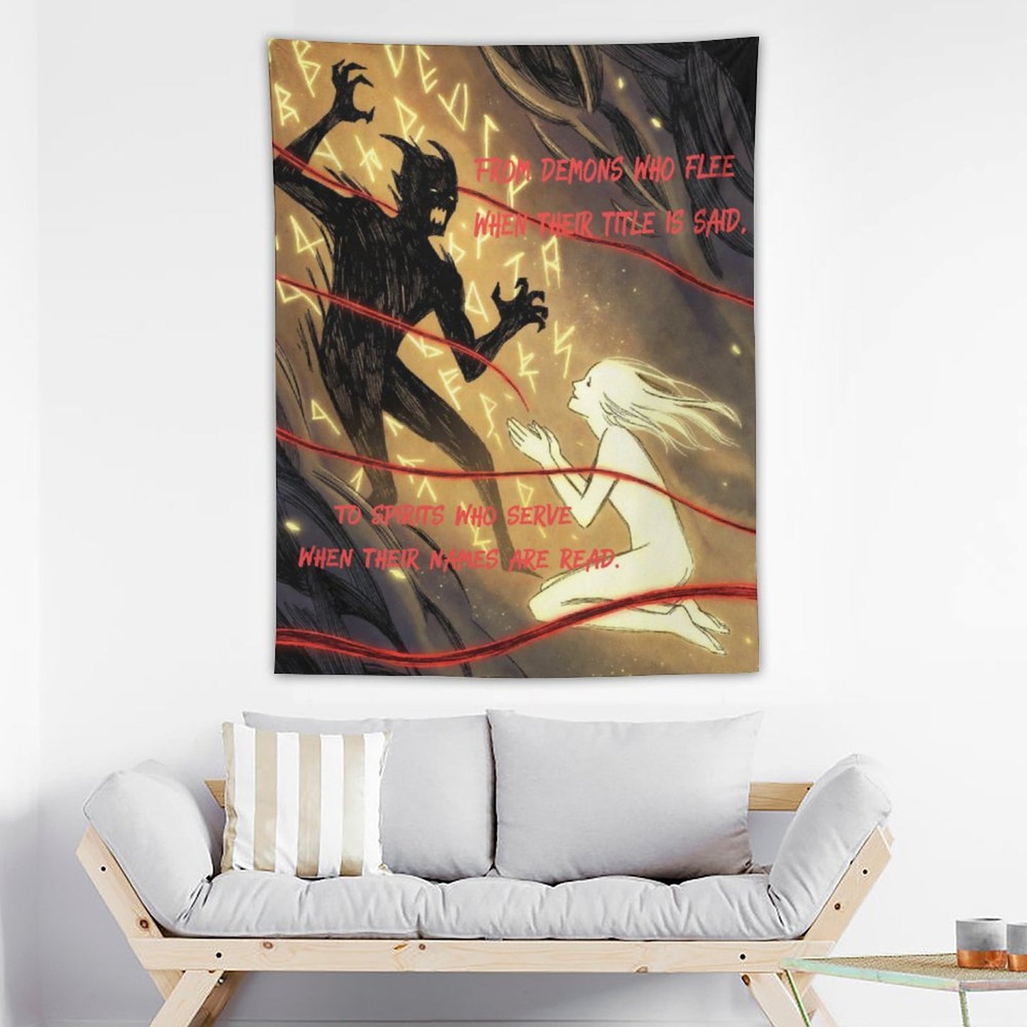 Rumpelstiltskin Collection:  Demons Who Flee Vertical Tapestry