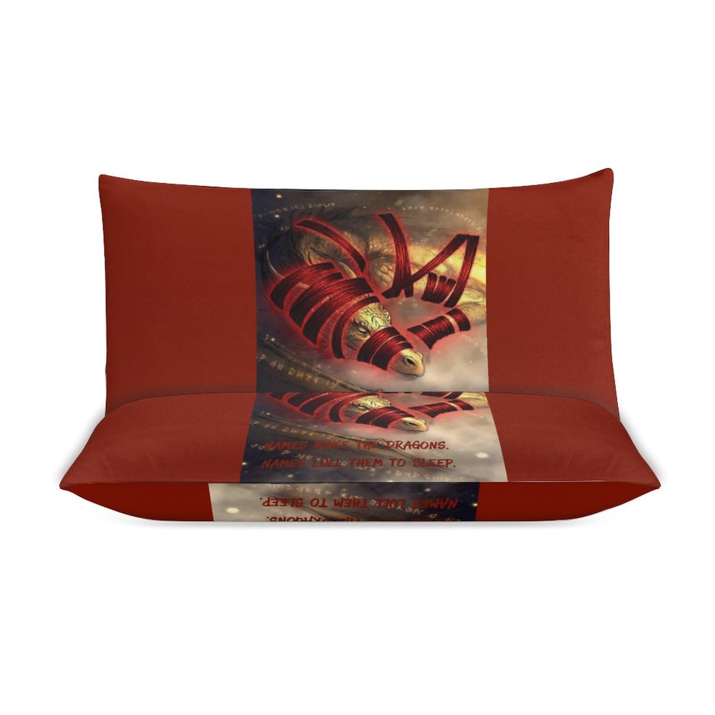 Rumpelstiltskin Collection: Names wake the Dragons 3-Piece Bedding Set-102"x90"/ 259x229cm (Dual-sided Printing)