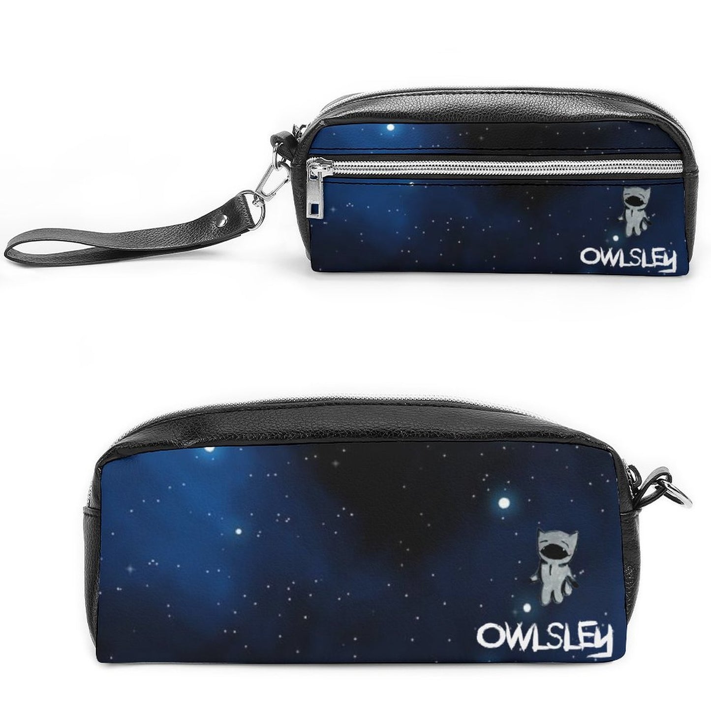 Valentine's Monsters: Owlsley Versatile Cosmetic Bag & Pencil Case Pouch in Star Gazing