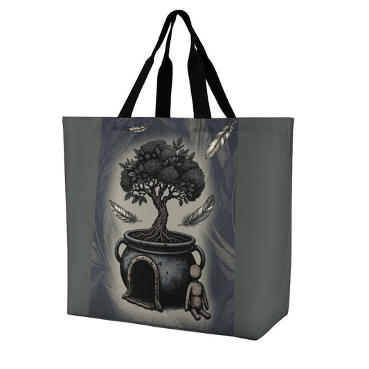 Cauldron Tree Large One Shoulder Shopping Bag