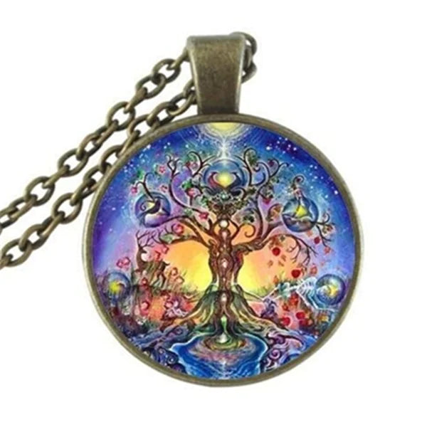 Tree of Life Glass Pendant
