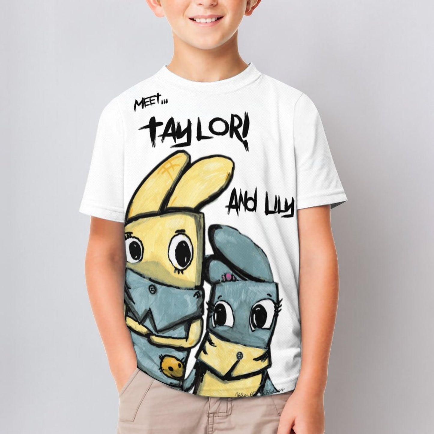 Valentine's Monsters Taylor and Lily Children's T-Shirt in Void