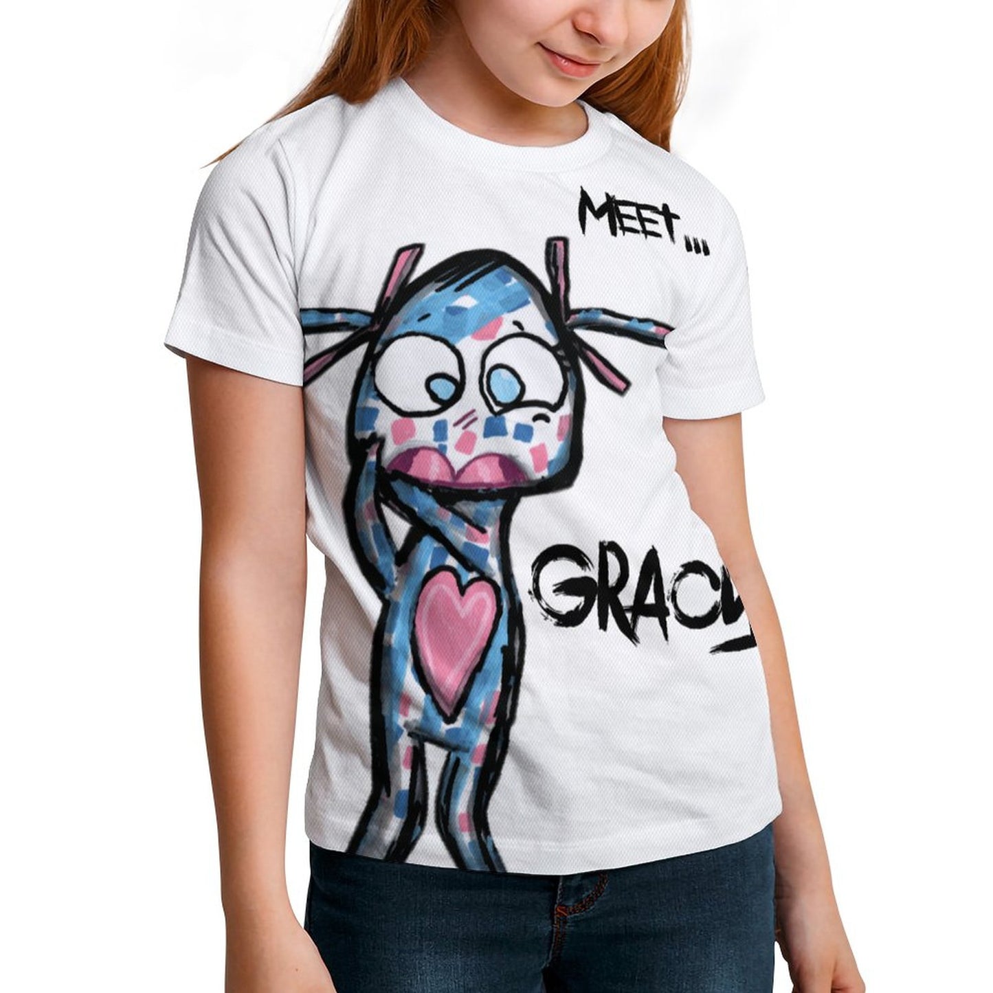 Valentine's Monsters: Say Goodnight Gracy Children's T-Shirt in Void