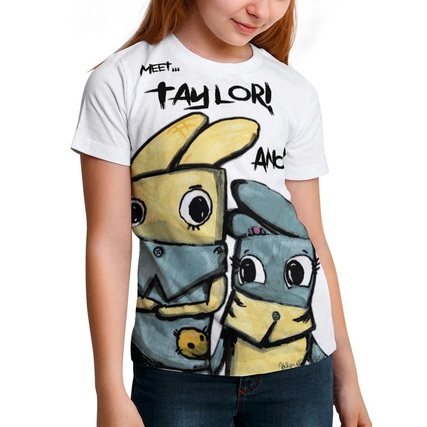 Valentine's Monsters Taylor and Lily Children's T-Shirt in Void