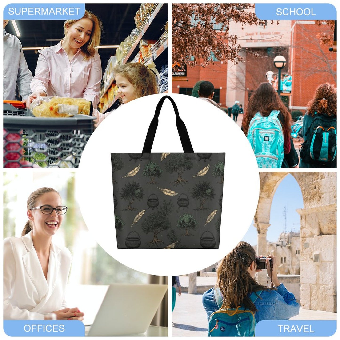 Green Guardian Large One Shoulder Shopping Bag