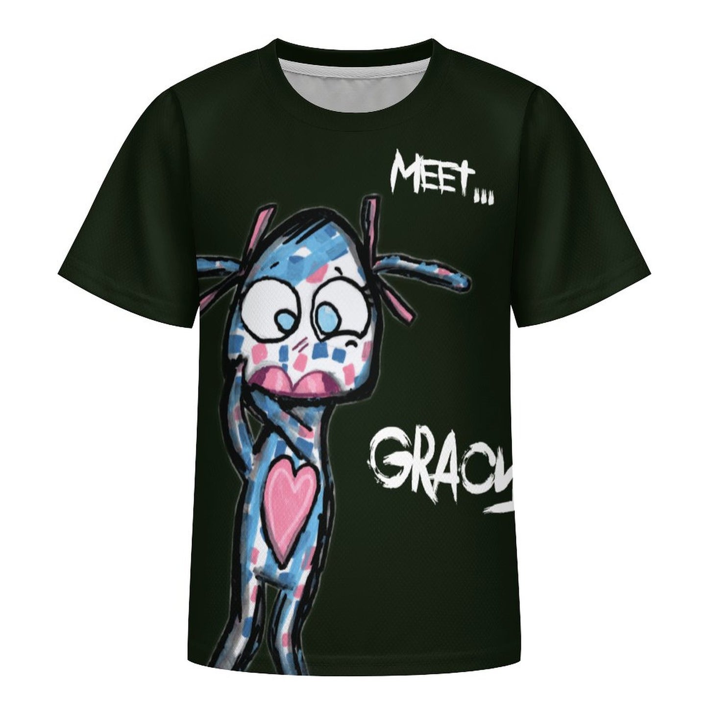 Valentine's Monsters: Say Goodnight Gracy Children's T-Shirt in Void