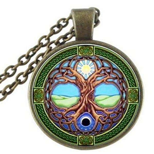 Tree of Life Glass Pendant