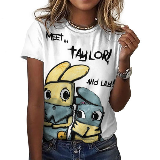 Valentine's Monsters Taylor and Lily Women's T-Shirt in Void
