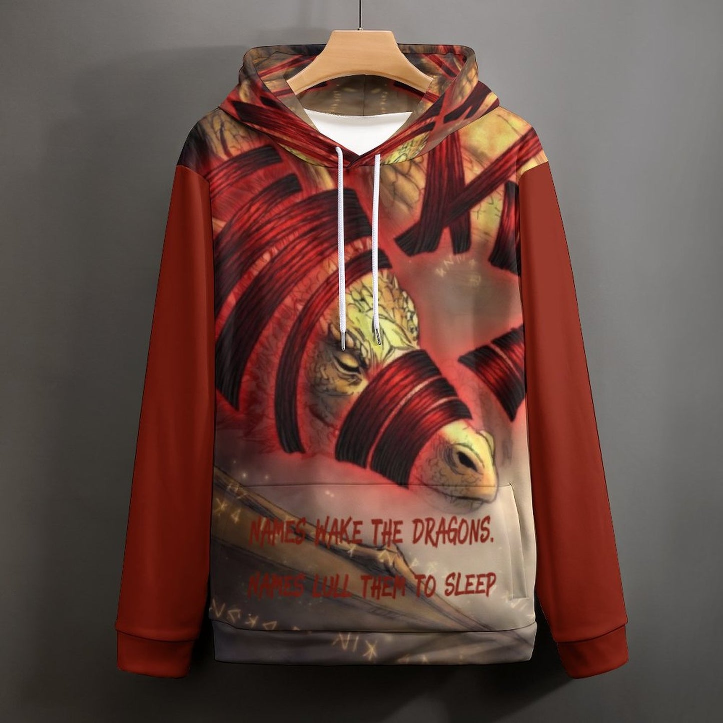 Rumpelstiltskin Collection: Names wake the Dragons Men's Cool Hoodie with Double-layer Cap