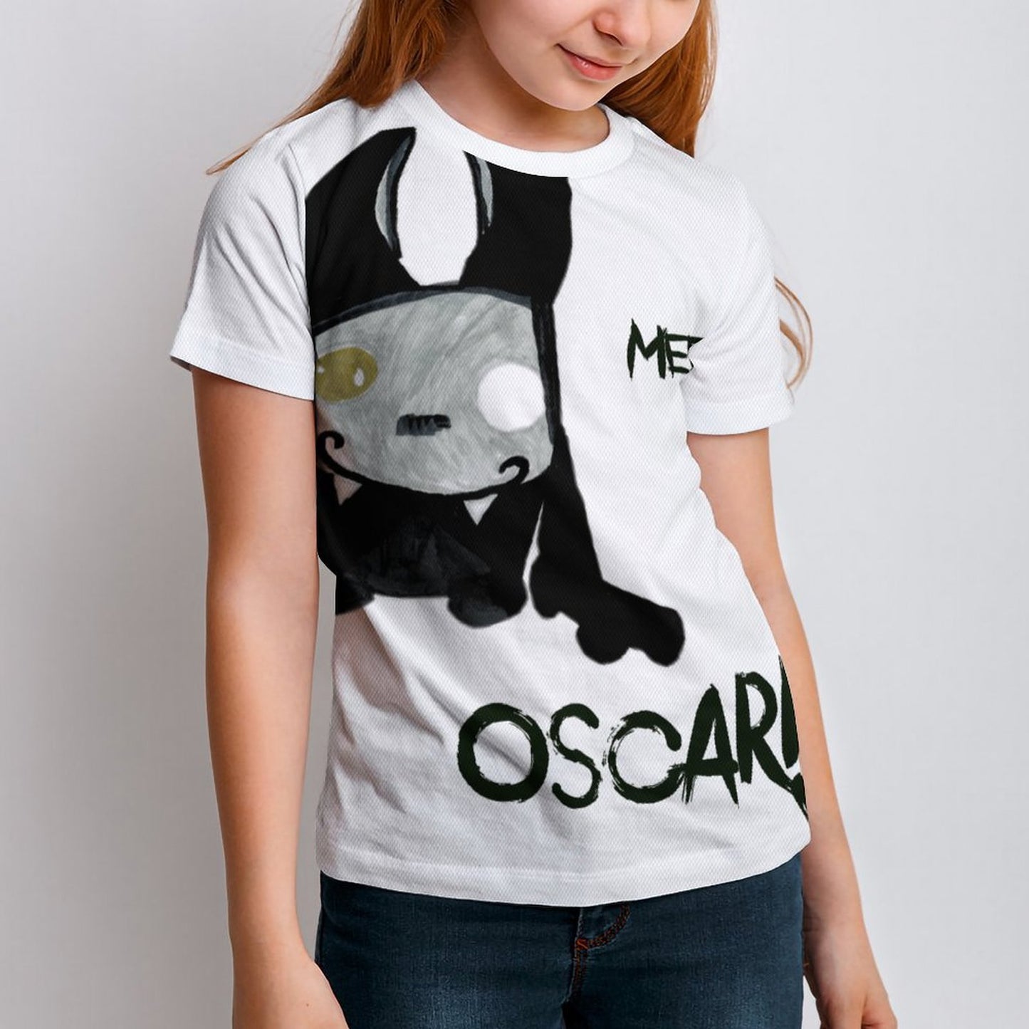 Valentine's Monsters: Meet Oscar! Children's T-Shirt in Void