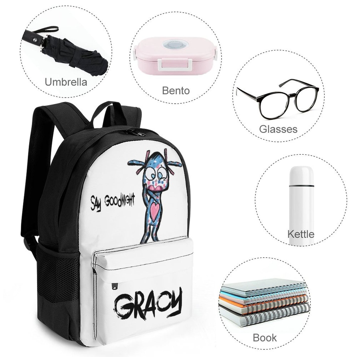Valentine's Monsters: Say Goodnight Gracy Backpack in Void