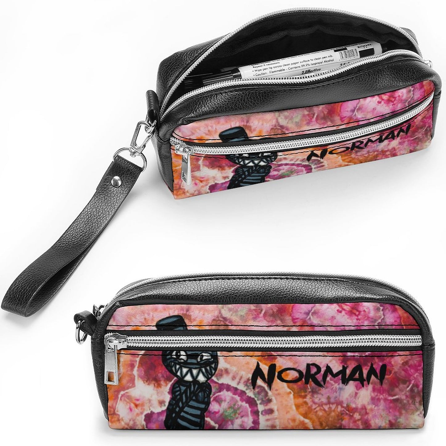 Valentine's Monsters: Cute... but psycho, Norman Versatile Cosmetic Bag & Pencil Case Pouch in Wild Thoughts